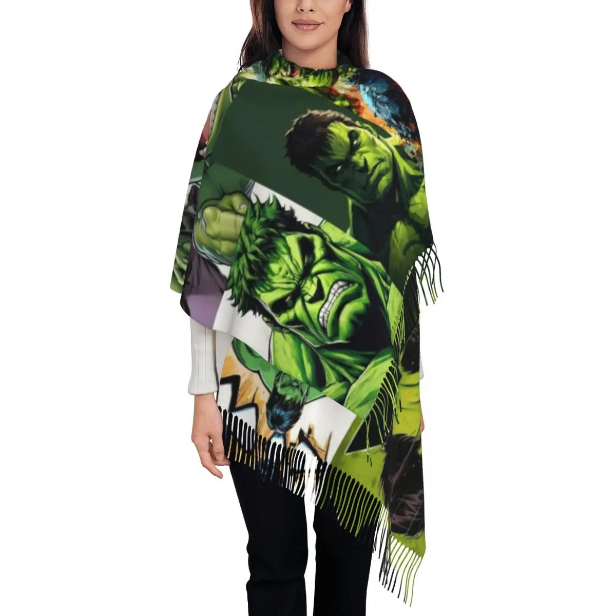 

Custom Print Hulk Cartoon Scarf Men Women Winter Fall Warm Scarves Shawls Wraps