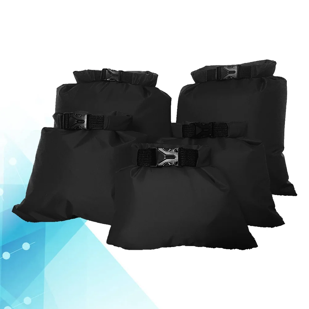 5 pièces 1.5L 2.5L 3.5L 4.5L 6L sac sec étanche fermeture à roulettes Double couture pochette de rangement extérieure pour kayak Camping