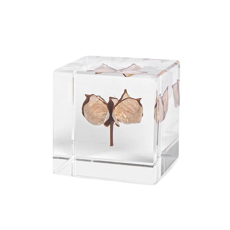 

Natural ecological square acrylic high-transparency crystal home light luxury European creative ornament soft decoration with hi