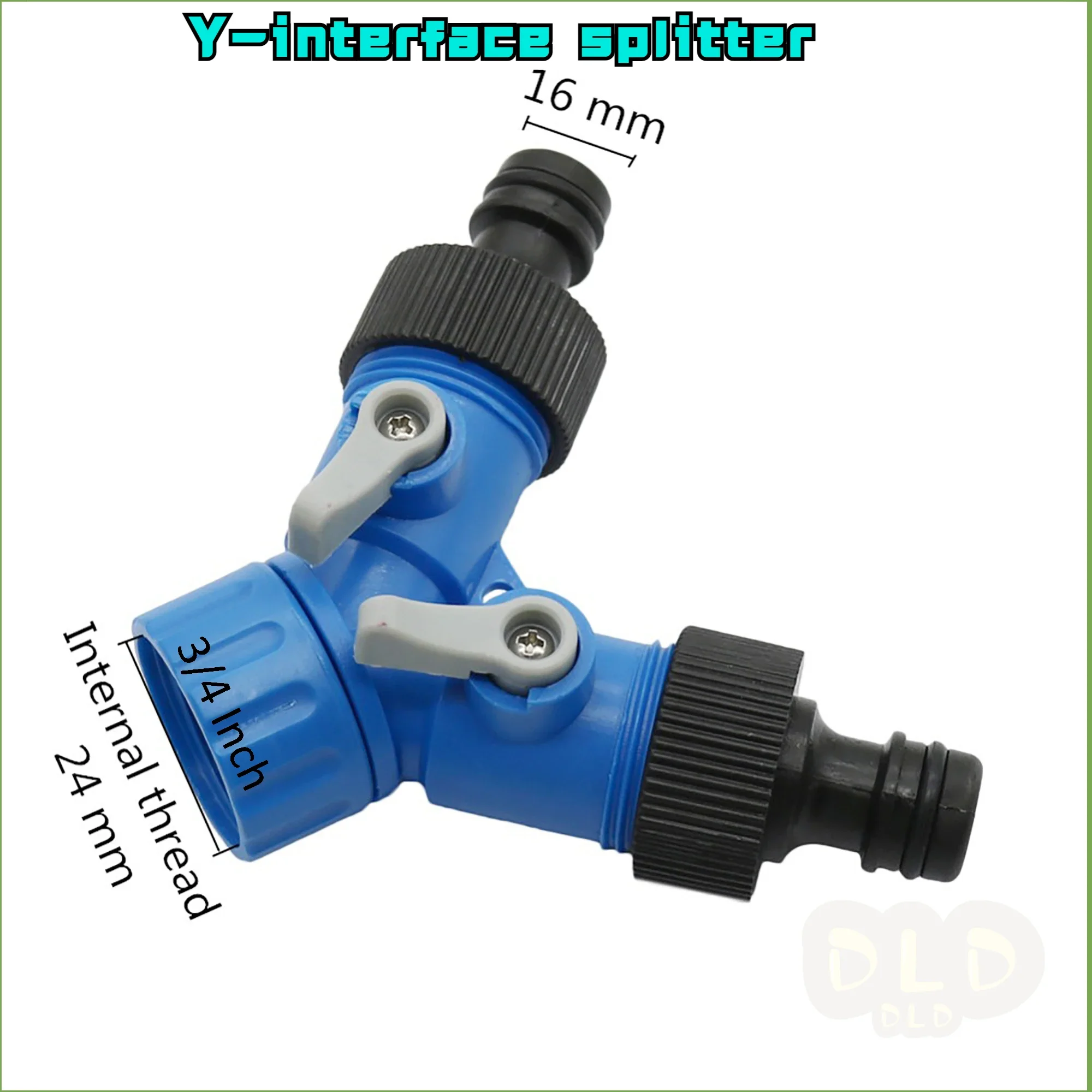 Y-shaped quick connector garden irrigation system diverter flushing water controller 3/4“