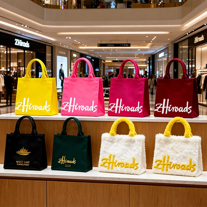 

zHiroads Thicken Cotton Fabric Women's Handbag Fashion Brand Canvas Tote Shopping Bags for Girls