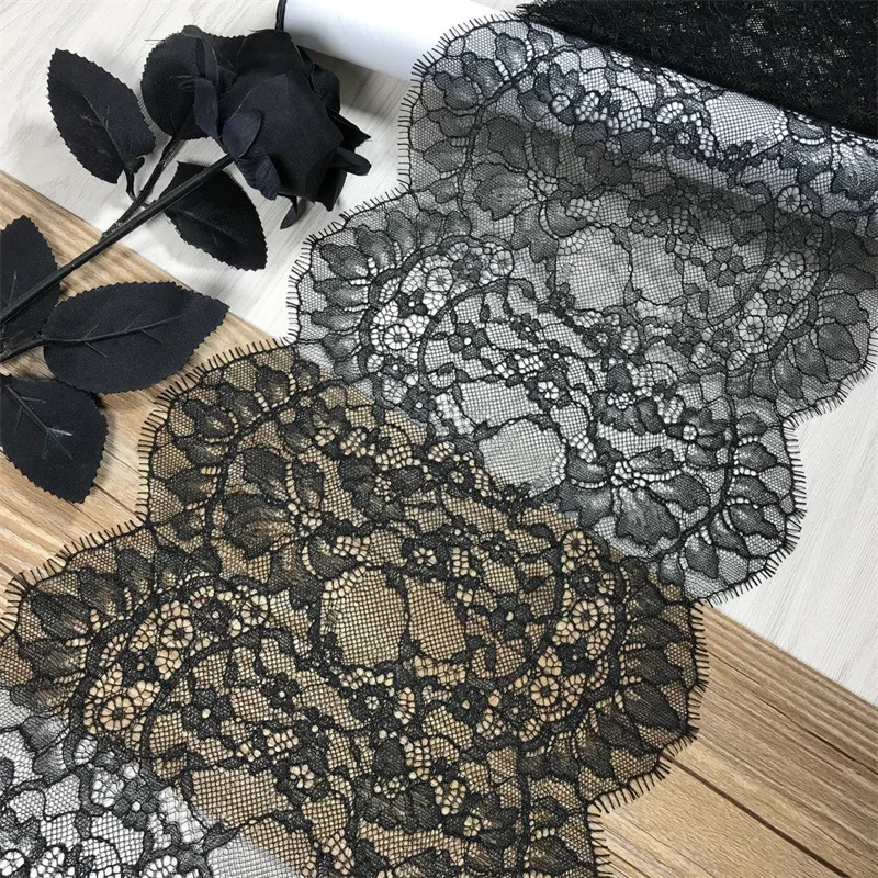 Scalloped Eyelash Chantilly Lace Trim DIY Dress Sewing Accessories Colors French Lace for Lingerie Needle Works Bra Crafts