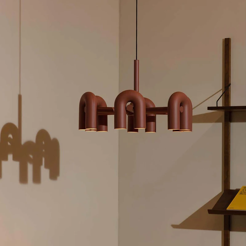 

Cirkus Scandinavian Pendant Light LED U-shaped Tube Chandelier Simple Creative Lamp Living Room Decoration Restaurant Lights