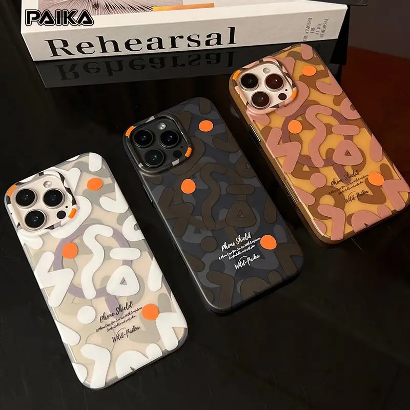 

Graffiti Matte Magnetic Phone Compatible iphone16/16/14/13/12proDrop-Resistant Protective Cover