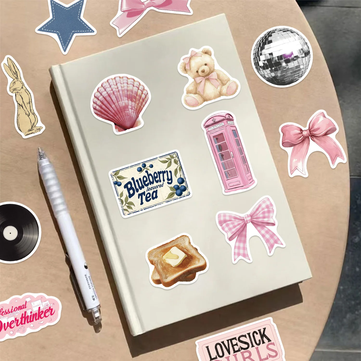 50/100pcs Watercolor Dairy Stickers Decals For Phone Laptop Scrapbook Luggage Helmet DIY Graffiti Aesthetic Stickers Gifts image 6