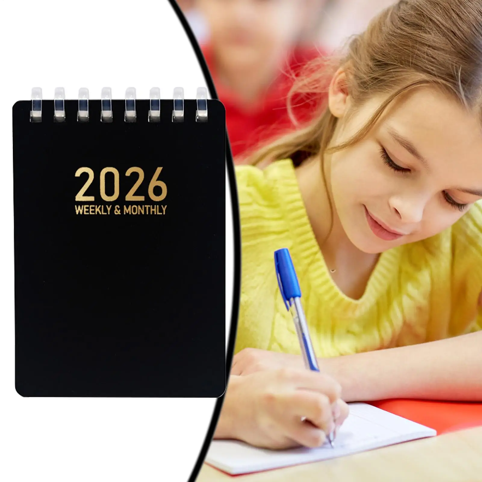 데일리 플래너 노트 2026 링 노트 스케치 교실 간호 대학 연구 법률 작업을위한 A7 포켓 크기 워크북