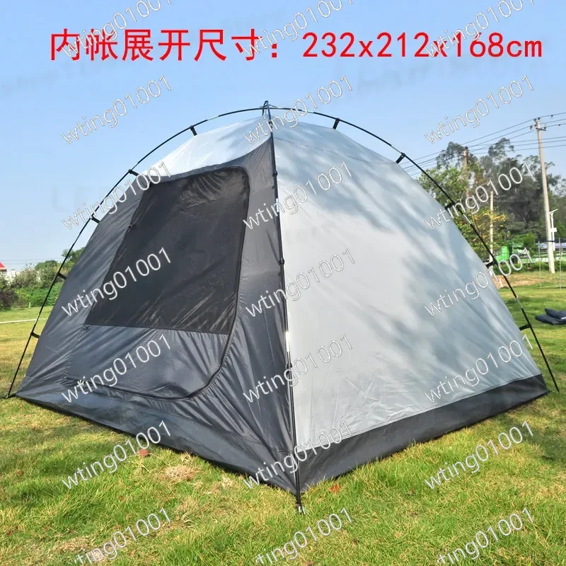 for Outdoor Camping Family Tent 3-4 Person Double Layer One Room One Living Room Waterproof Rain Shelter Portable Hiking Tent