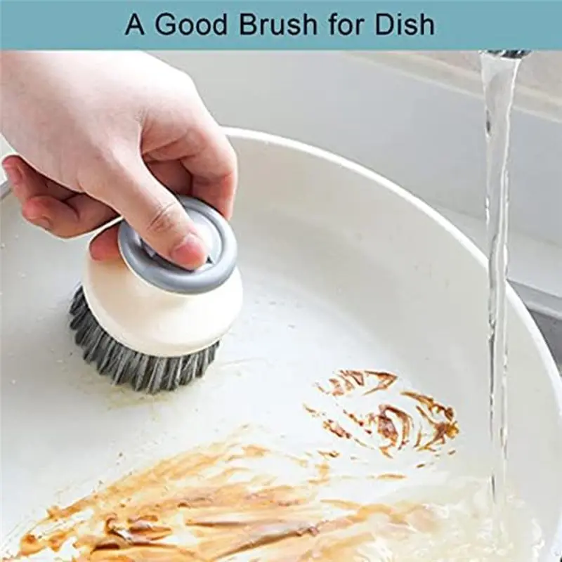 Abjs escova pote artefato óleo-livre fogão de cozinha escova de limpeza doméstica descalcificação escova de lavar louça livre de óleo.