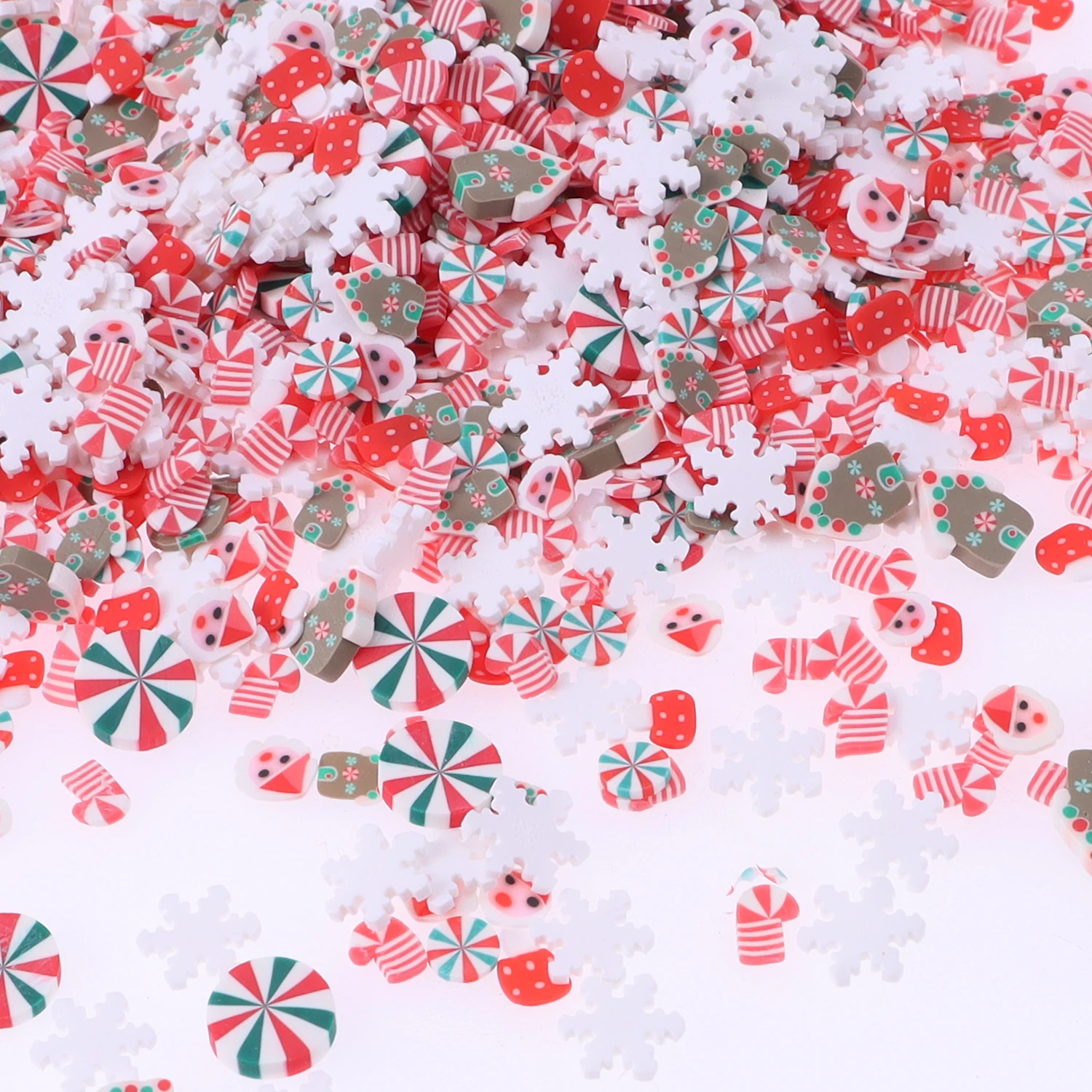 40 g Weihnachts-Polymer-Ton-Scheiben, Epoxidharz-Füller, niedliche Schneeflocke, Urlaub, Schleim, Materialien, DIY, Basteln, Maniküre-Zubehör – Detail 6