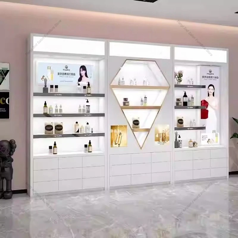 Nordic Creative Cosmetics Display Cabinet Modern Minimalist Beauty Salon Display Rack Live Broadcast Room Office Furniture FYMC
