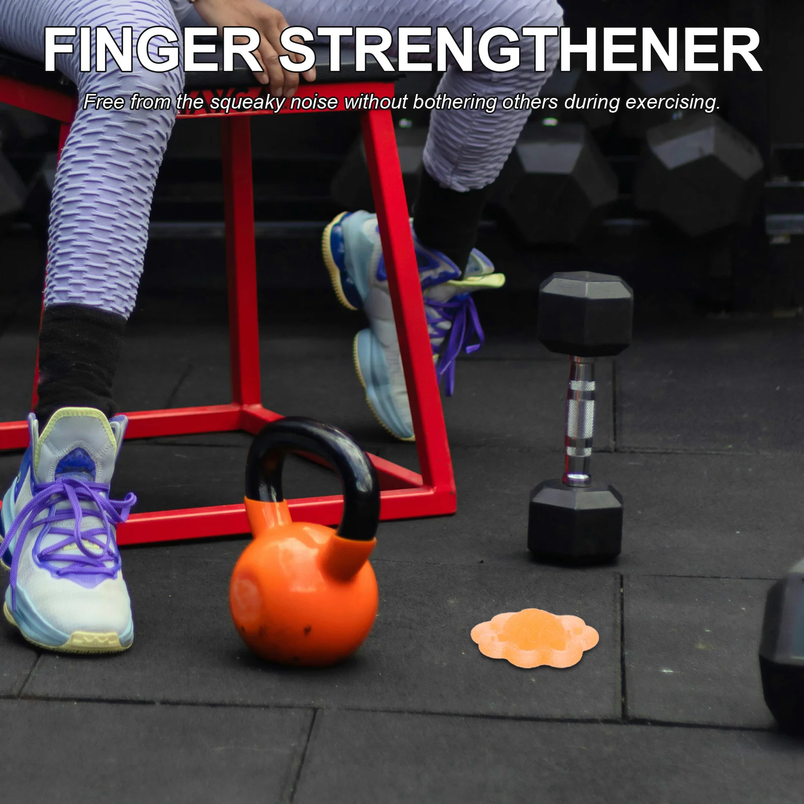 

8 Hole Hand Strengthener Elastic Exerciser Orange Hard for Physical Therapy Pain Relief Injury Relief Hand Trainer