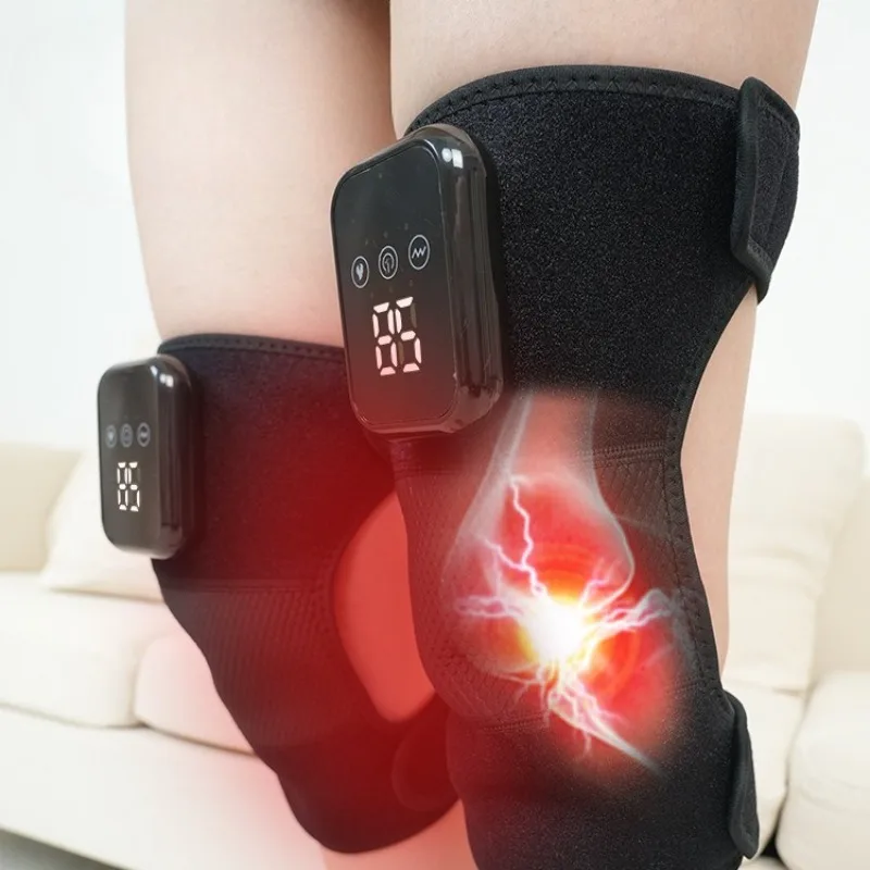 

1/2PCS Electric Heated Vibration Knee Massage Physiotherapy Pad 3 in 1 Massager for Shoulder Elbow Hot Compress Pain Relief