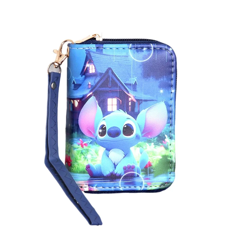 

Disney Mini Stitch Wallet for Women Kawaii Cartoon Coin Purse Pu Leather Handbag Durable Portable Lightweight