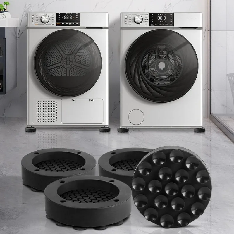 New 4pcs Washing Machine Anti-Vibration Pads Strong Suction Cups Quiet Non-Slip Pad Shock Absorbing Feet Furniture Coasters