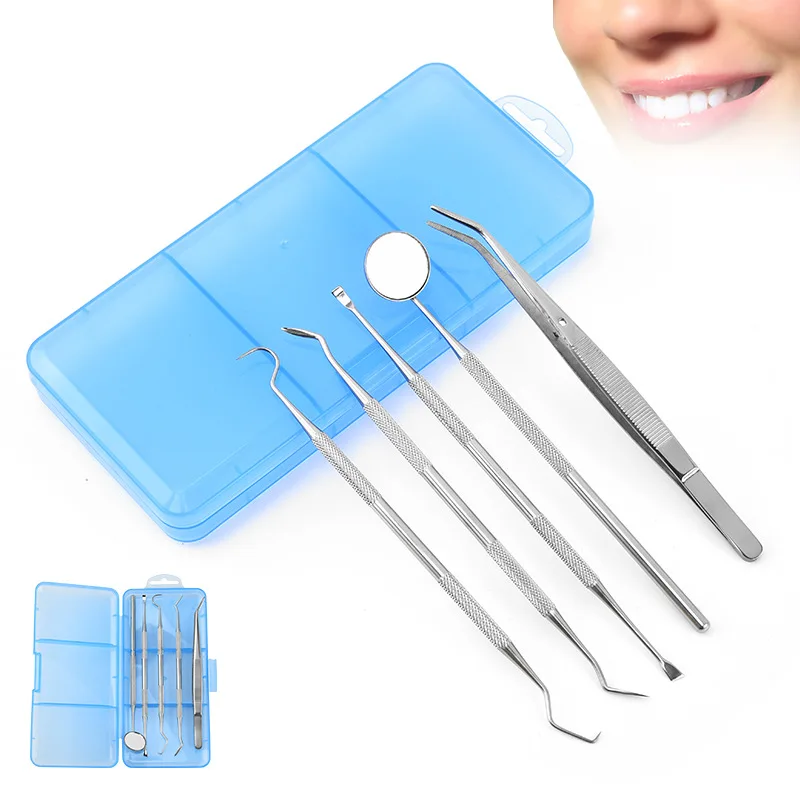 الشركة المصنعة بالجملة الأسنان 5 قطعة مجموعة الاستخدام المنزلي التحقيق الجير نظافة العناية بالأسنان أدوات مرآة الفم #2