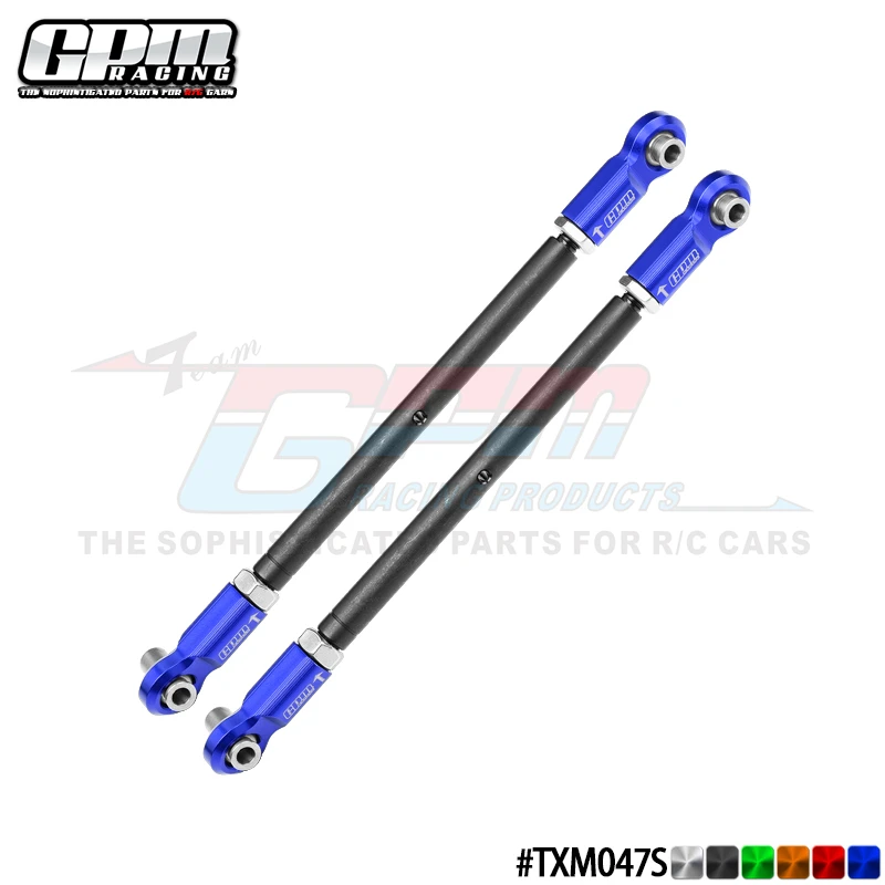 GPM 4140 Carbon Steel Adjustable Front Steering Rod With 7075 Alloy Ends For TRAXXAS-1/5 X-MAXX 6S/8S