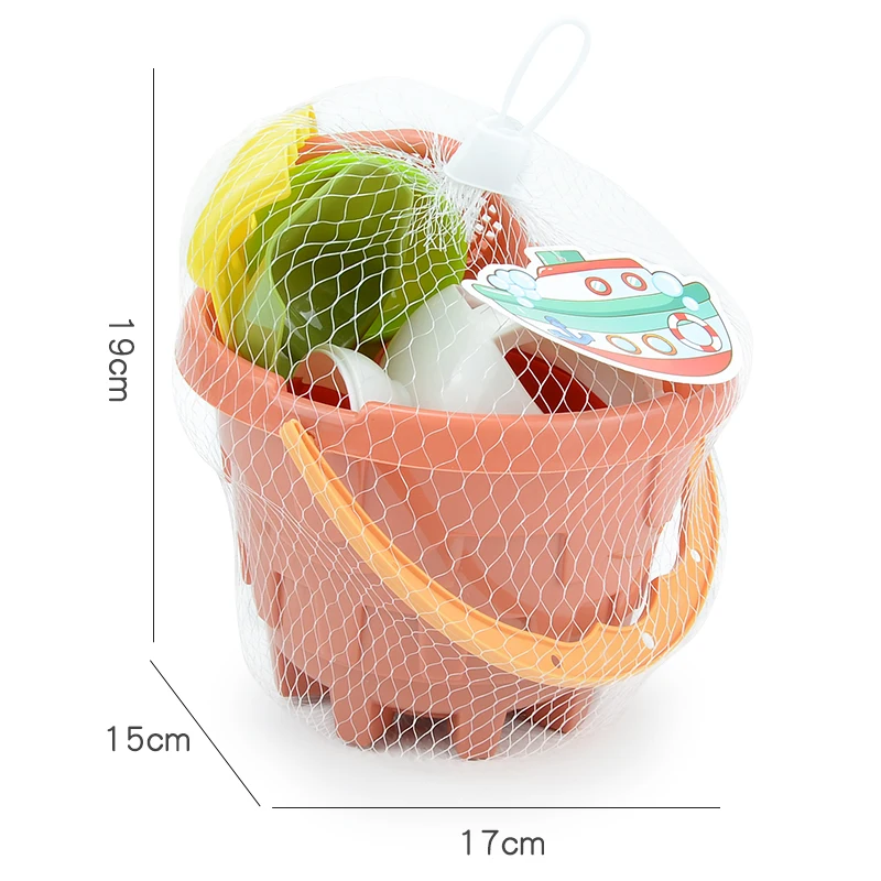 Baby small wheat straw beach sand toys beach bucket toys set and shovel bulk for kids plastic