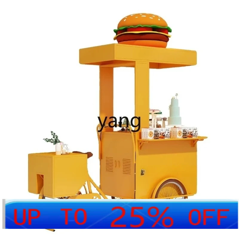 

CX outdoor stall snacks tricycle upside down donkey shopping mall mobile coffee bartending milk tea car