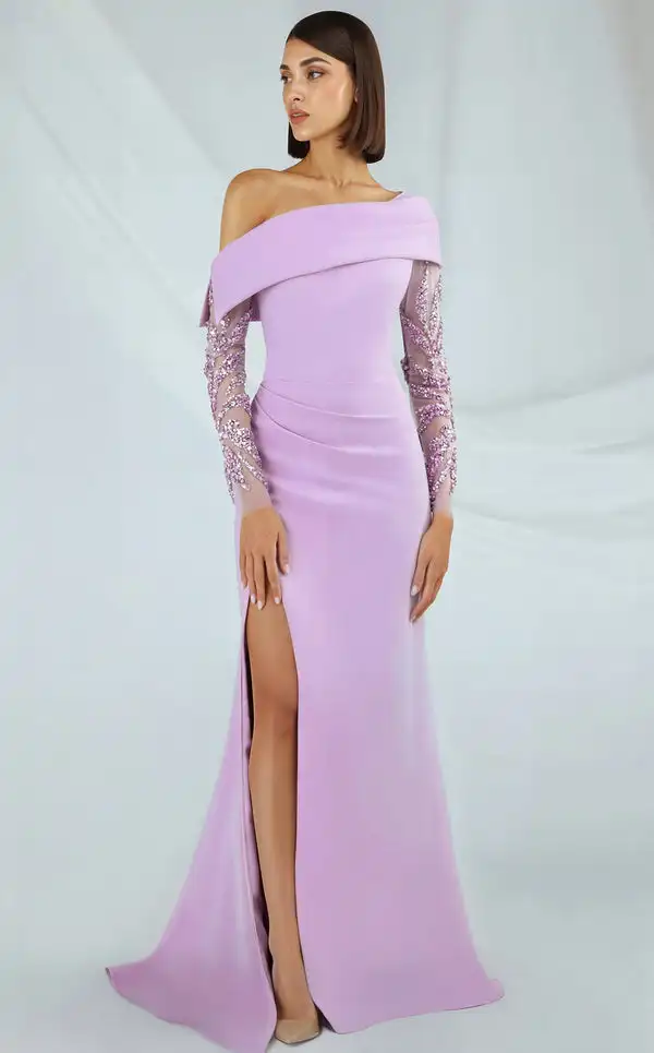 

Индивидуальные длинные платья трапециевидной формы из джерси в стиле ретро с блестками и складками, длинные платья с открытыми плечами, платья для особых случаев на заказ, изысканное высокое качество