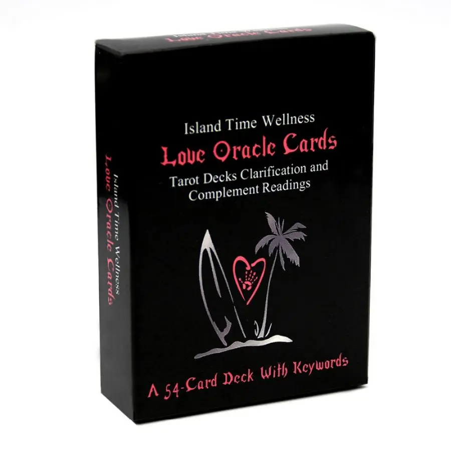 

Island Time Wellness Love Oracle Cards Tarot Decks Clarification and Complement Readings a 54 Card Deck with Keywords Games