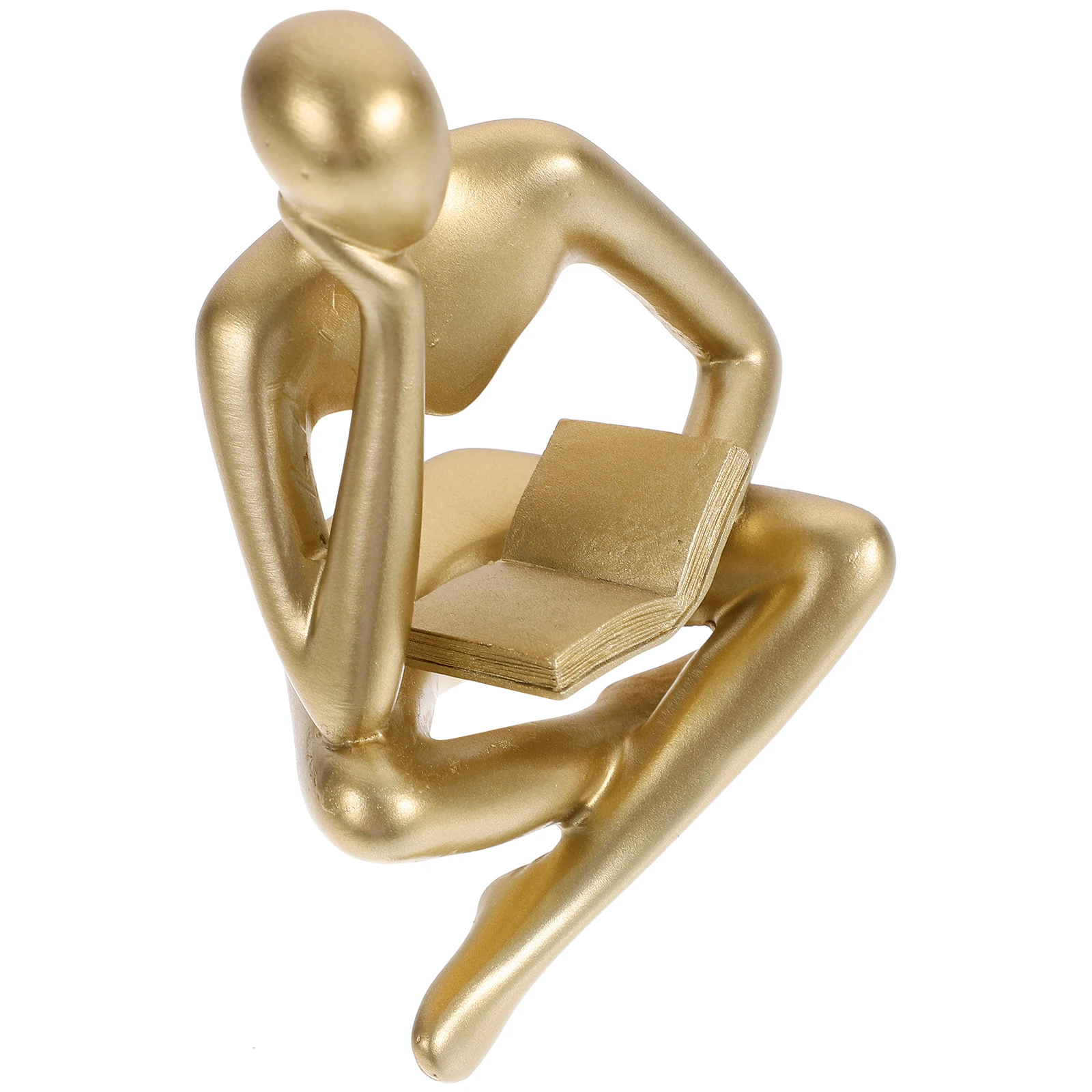 

Statue Ornaments Small Figurine Reading Book Fairy Home Decor Abstract Resin Man