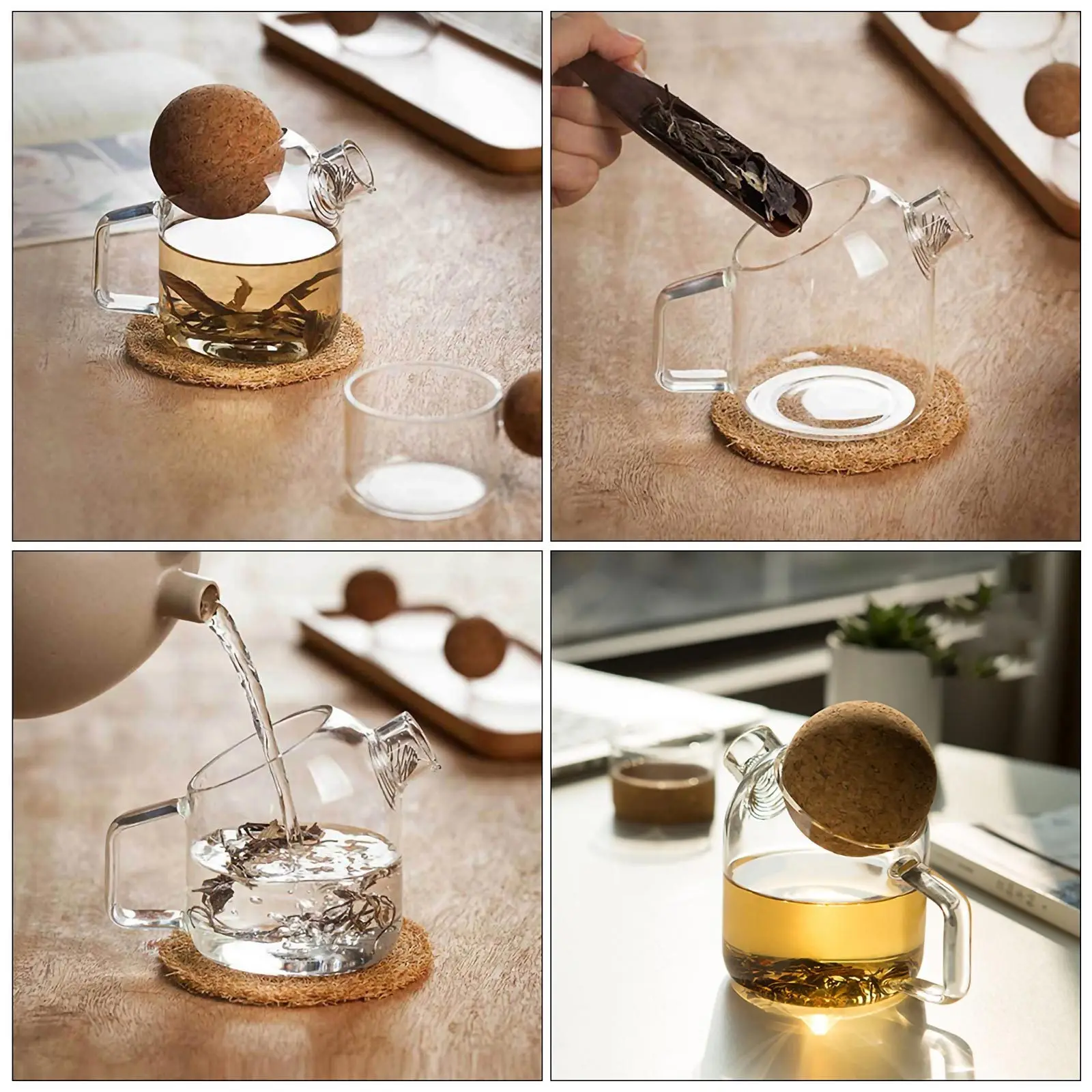 

Утолщенный чайник, устойчивый кувшин для домашнего офиса, ресторана, стеклянный кувшин для воды, стеклянный чайник с пробкой