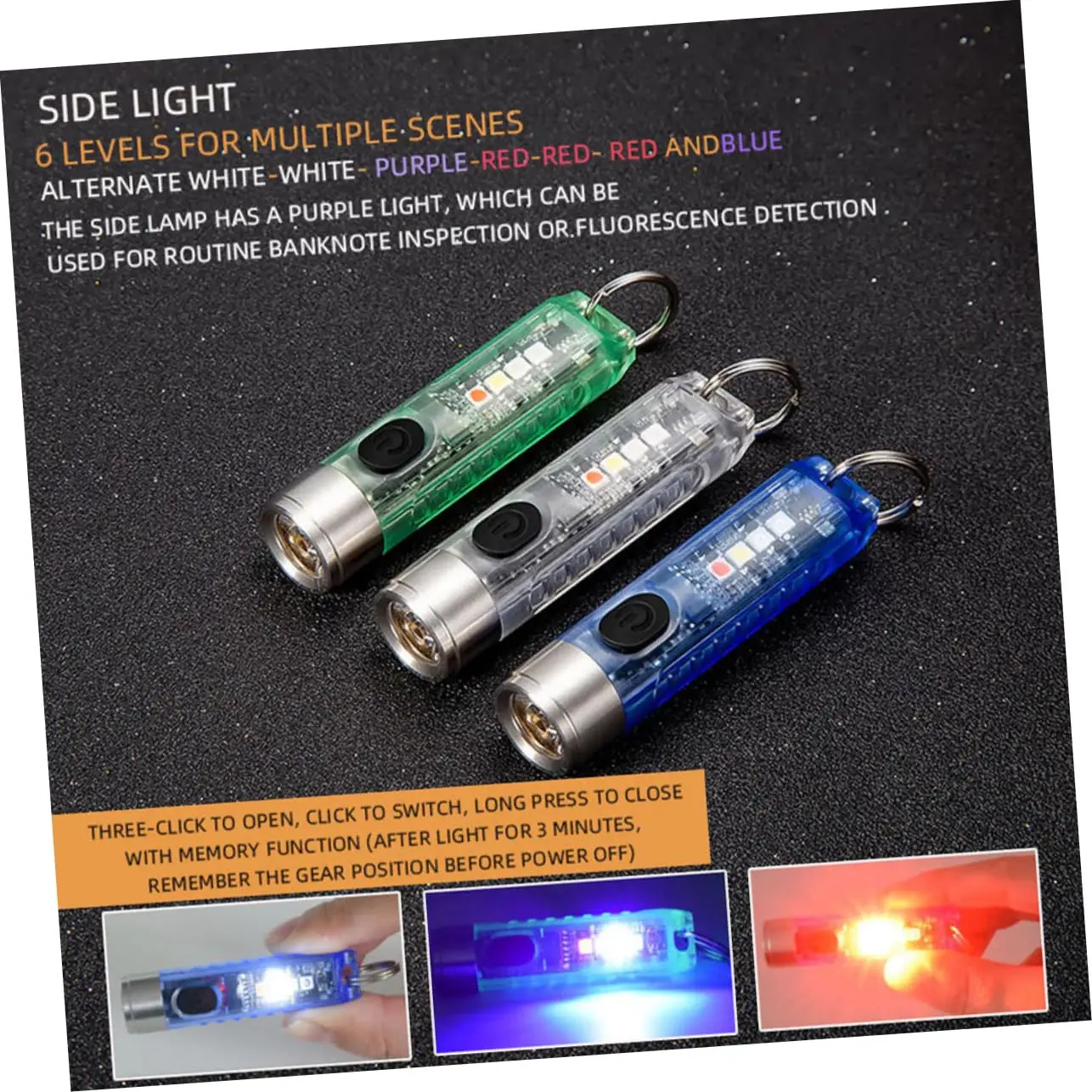 Mini Portable Flashlight Outdoor Emergency Rescue Flashlight With-magnet Camping LED COB Light Reading Car Torch For Fishing USB