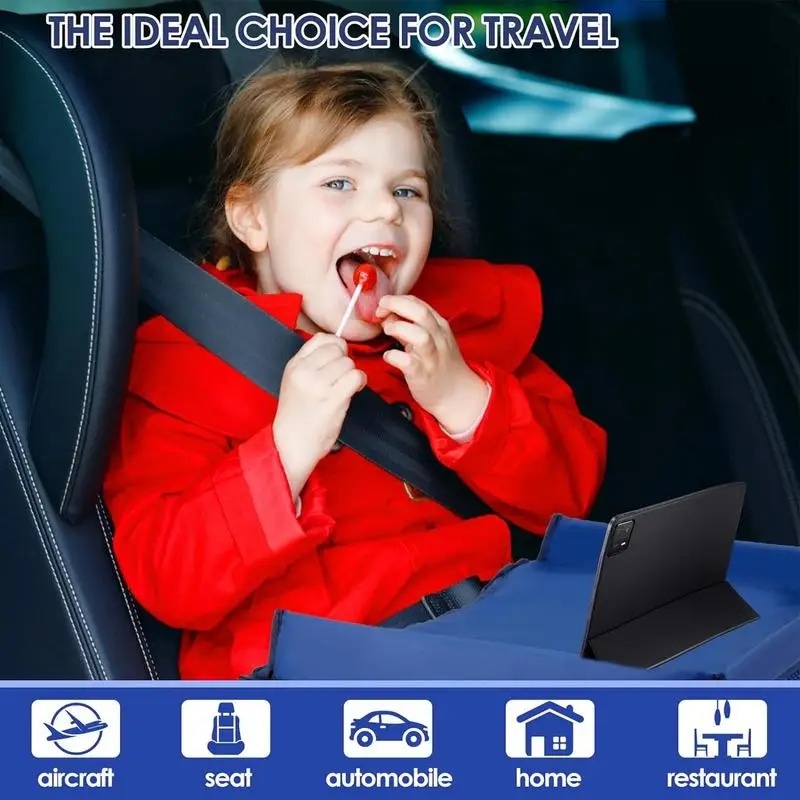 Portable Road Trip Vehicle Table ​Foldable Kids Lap Tray With Adjustable Straps Kid​s Travel Car Seat Tray Table Car Accessories