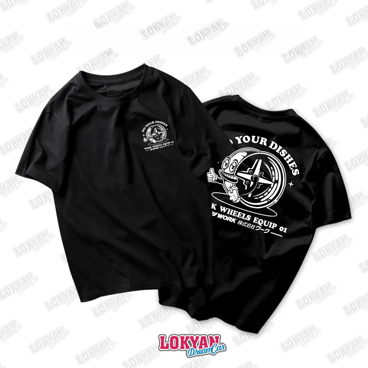 

Keeping Wheels Snail Wheels Fun Cartoon Printed Short Sleeve Motorcycle Graphics Breathable Sweat Absorbent Men's T-shirt Tees