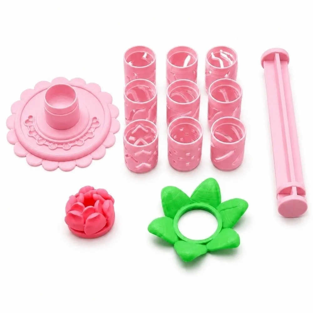 3D Printed Modular Clay Bloom Maker Modular Reusable DIY Clay Floral Mold Tool Easy-Press Handmade Petal Mold Set Polymer Clay
