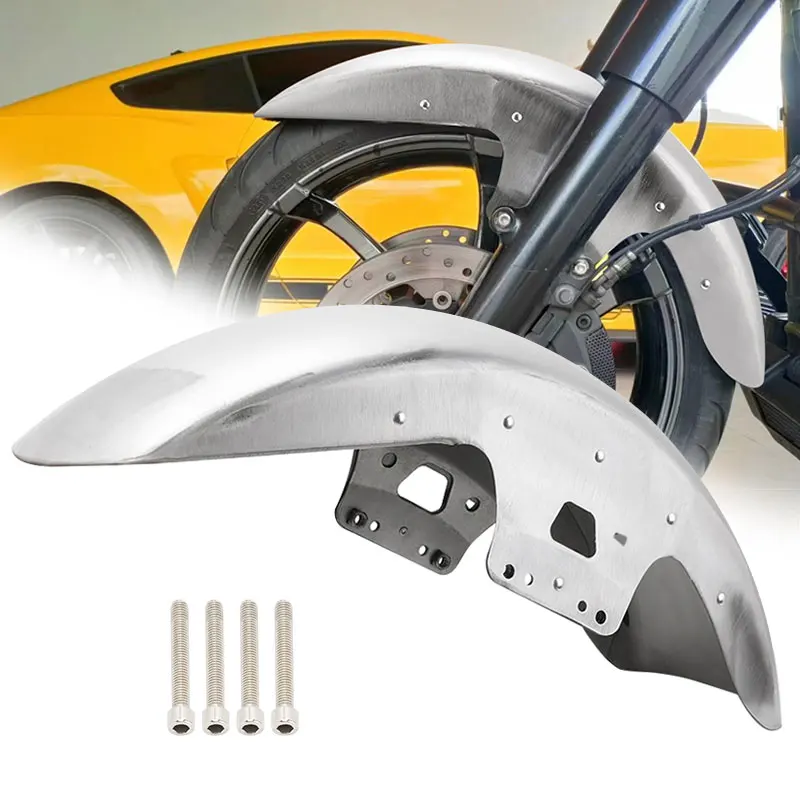 

Motorcycle Unpainted 19" Wrap Front Fender Mudguard Cover For Harley Touring Road King Electra Street Glide 2014-up