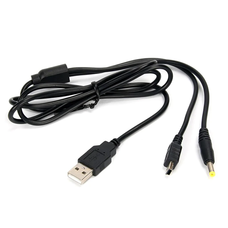 1Pc 2 in 1 USB 2.0 Data Cable Charger Lead for PSP 1000 2000 3000 Portable Game Accessory