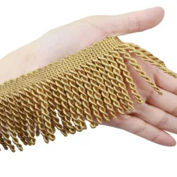 Lace Fabric 5 Yards 6CM Width Tassel Fringe Trim Braided Tassels Lace for DIY Sewing Fabric Curtain Lace Garment Decoration