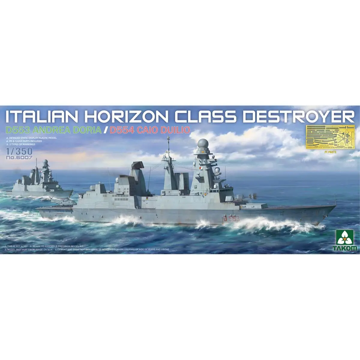 

TAKOM 6007 1/350 Italian Horizon Class Destroyer - Scale Model Kit