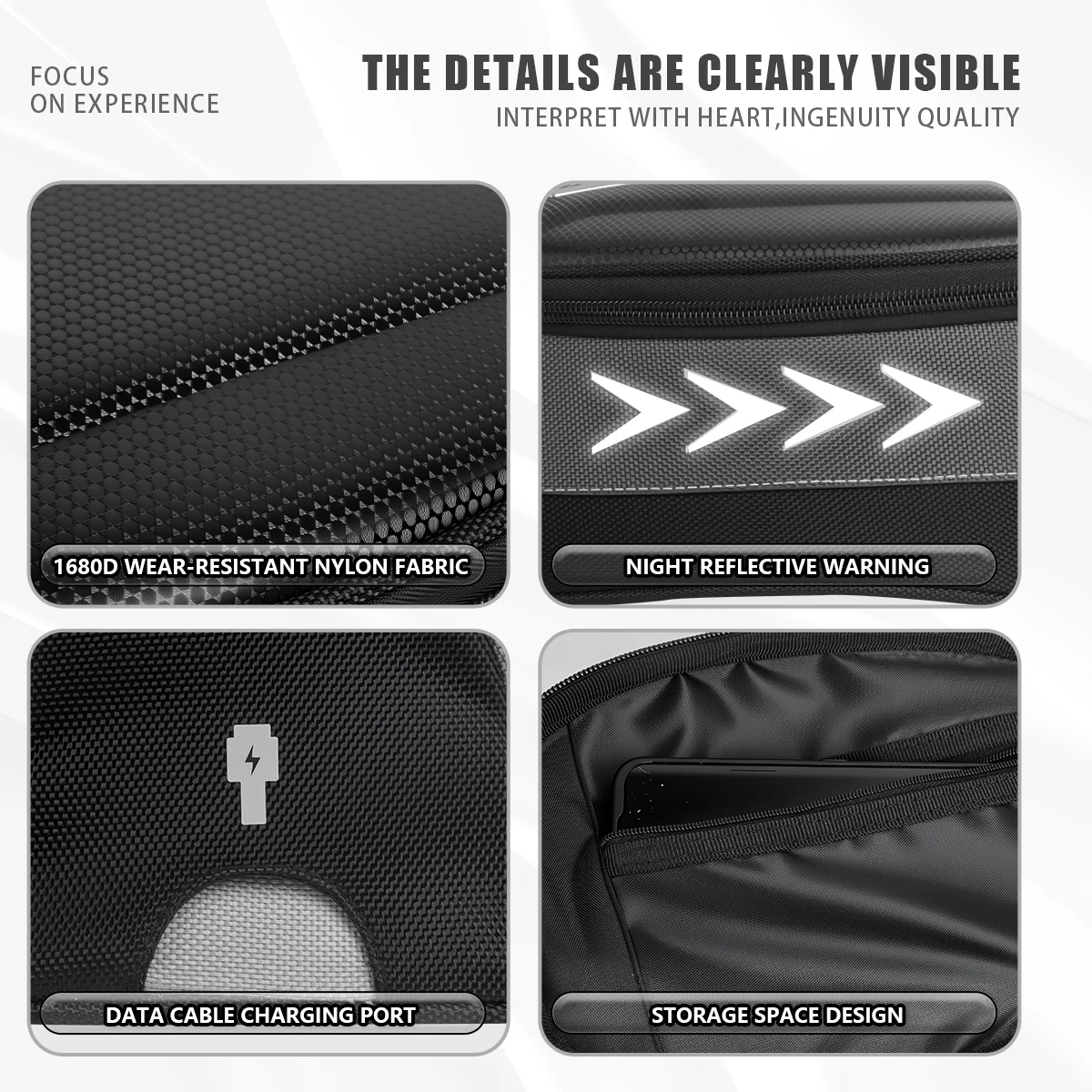 Magnetische Motorrad Tank Tasche EVA Hard Shell Motorrad Heizöl Tank Tasche 4,5 L Tragbare Karte Telefon Werkzeug Tasche Universal Schwarz – Detail 17