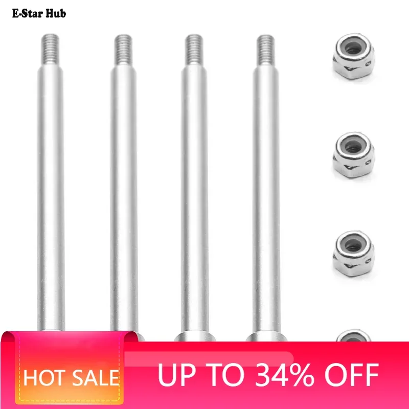 For X-Maxx 4*56mm Steel A-arm Pin with M3 Nut Repair RC Car Accessories DIY Parts