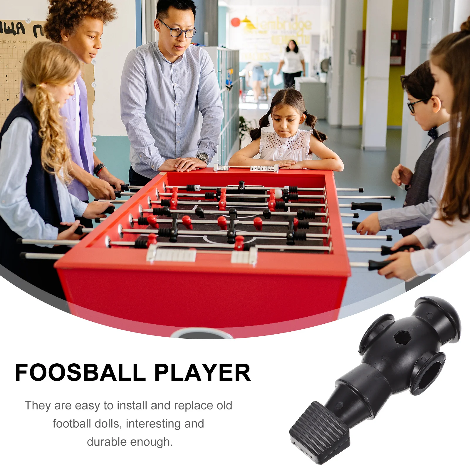 

4Pcs Foosball Player Resin Material Durable Lightweight Waterproof Table Football Accessories Replacement Soccer Men