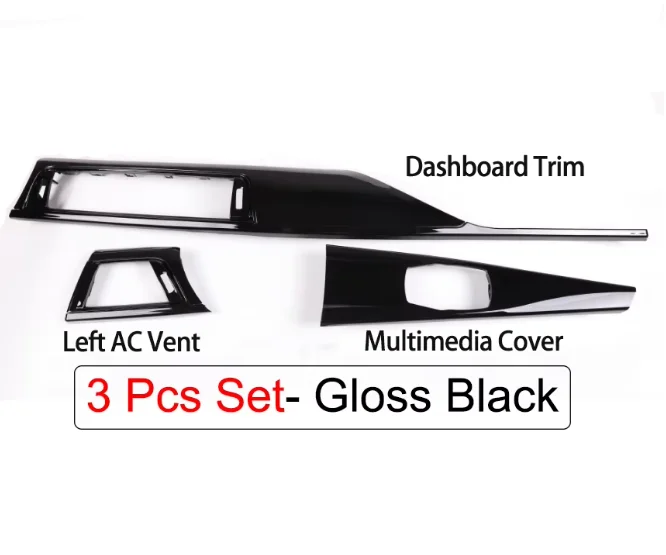 F30 F31 F32 F33 F34 F35 F36 F80 F82 F83 F84 Glänzend schwarz Ersatz-Auto-Innenverkleidungen Armaturenbrett-Türabdeckung für BMW 3 4 Serie