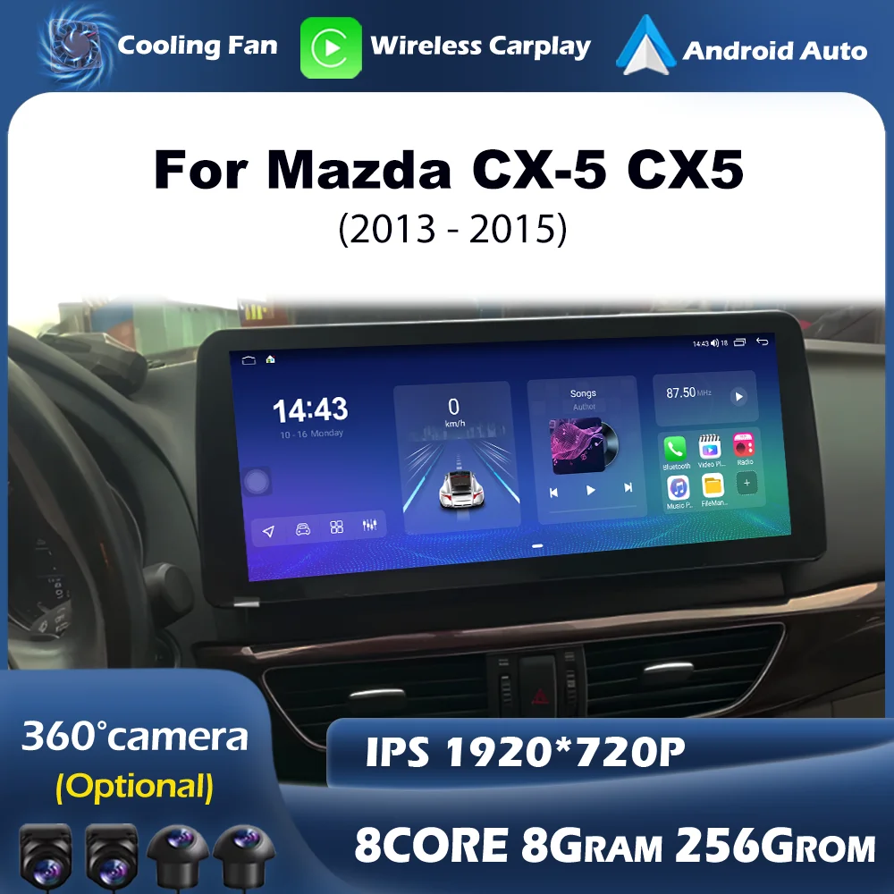 Android OS Car Radio Multimedia Video Player For Mazda CX-5 CX5 2013 - 2015 HD IPS Touch Screen 4G WIFI GPS Navigation Head Unit