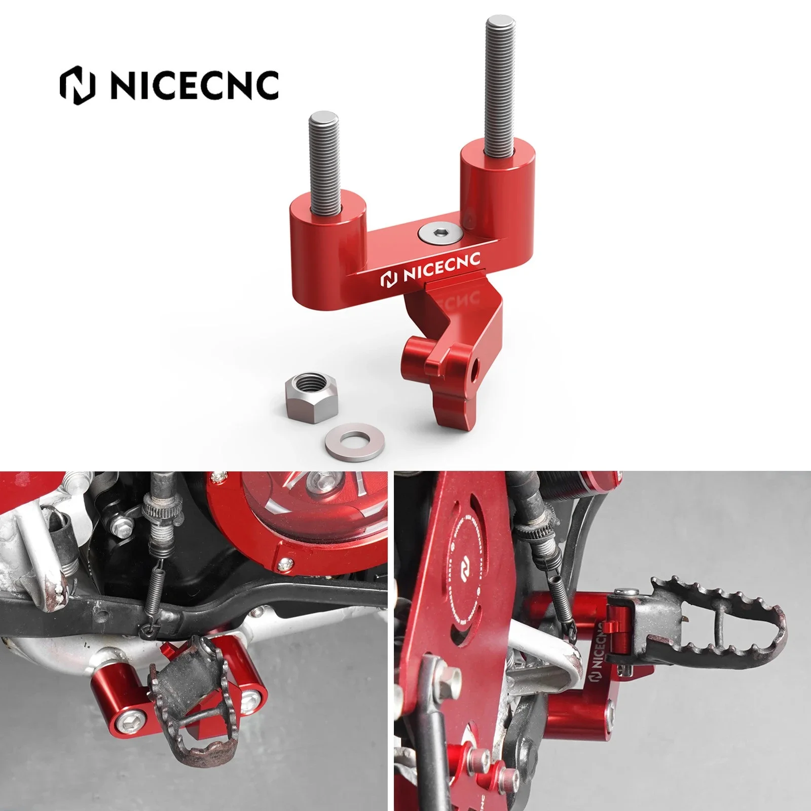 

NICECNC Motorcycle Aluminum Right Footpeg Mount Foorest Bracket For Honda XR650L XR 650L 1993-2024 1993-2024 2023 2022 2021 2020