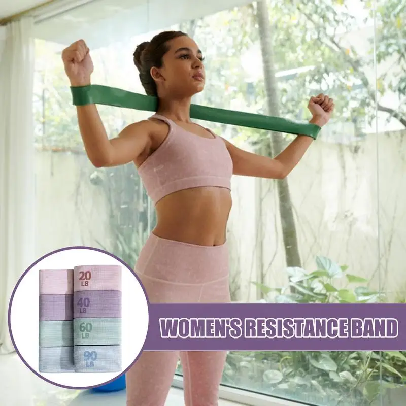 

Exercise Bands Elastic Resistance Bands For Working Out 4-Pieces Stretching Pull Straps Physical Training Equipment For Body