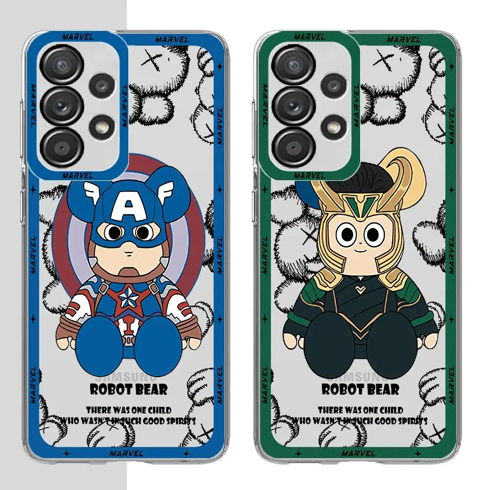 Marvel Cartoon Hero Bear Phone Case for Motolora Moto Edge 40 5G G32 G71 G52 G22 G72 G73 Clear TPU Cover