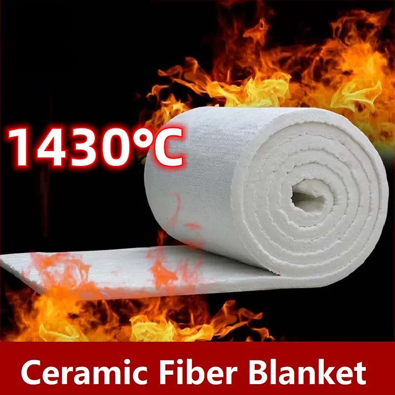 50x61cm Aluminum Silicate Ceramic Fiber Insulation Blanket Zirconium 1430 ℃ High Temperature Boiler Insulation Cotton Blanket