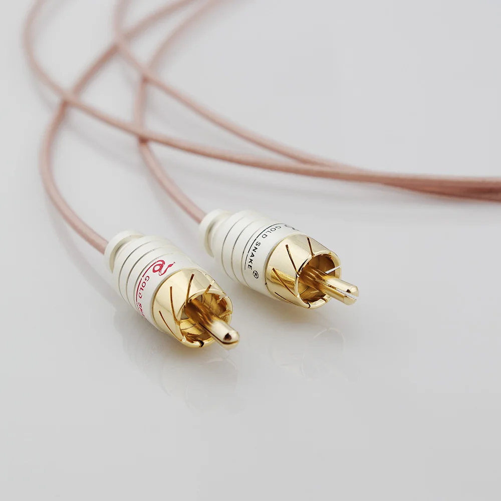 

Audiocrats Silver-Plated RCA Audio Cable 2RCA Male to Male HiFi Stereo for TV Amplifier CD DVD - Audio Cable