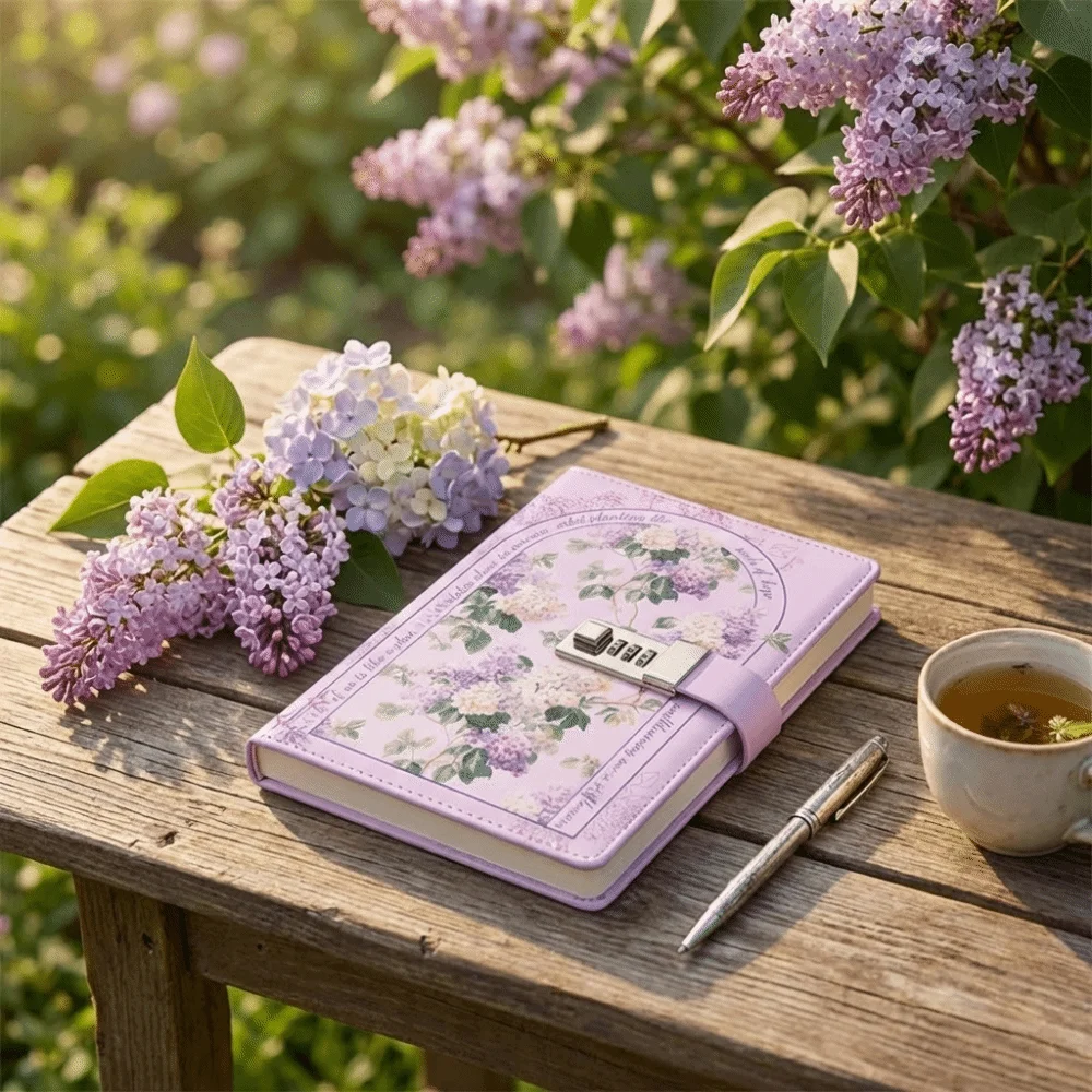 Secure Lock Design Password Lock Notebook Simple Elegant Appearance Stylish Delicate A5 Notebook Smooth Writing Experience