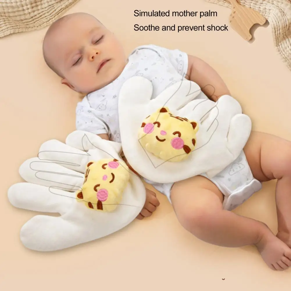 Infant Startle Glove Baby Startle Hand Glove with Bean Filling Comforting Palm Cartoon Companion Sleep Aid for Infants