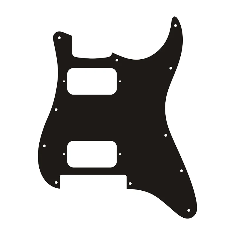 Pleroo Custom Parts - For US 11 Screw Holes Strat Floyd Rose Tremolo Bridge Guitar Pickguard Blank With HH Pickups Scratch Plate