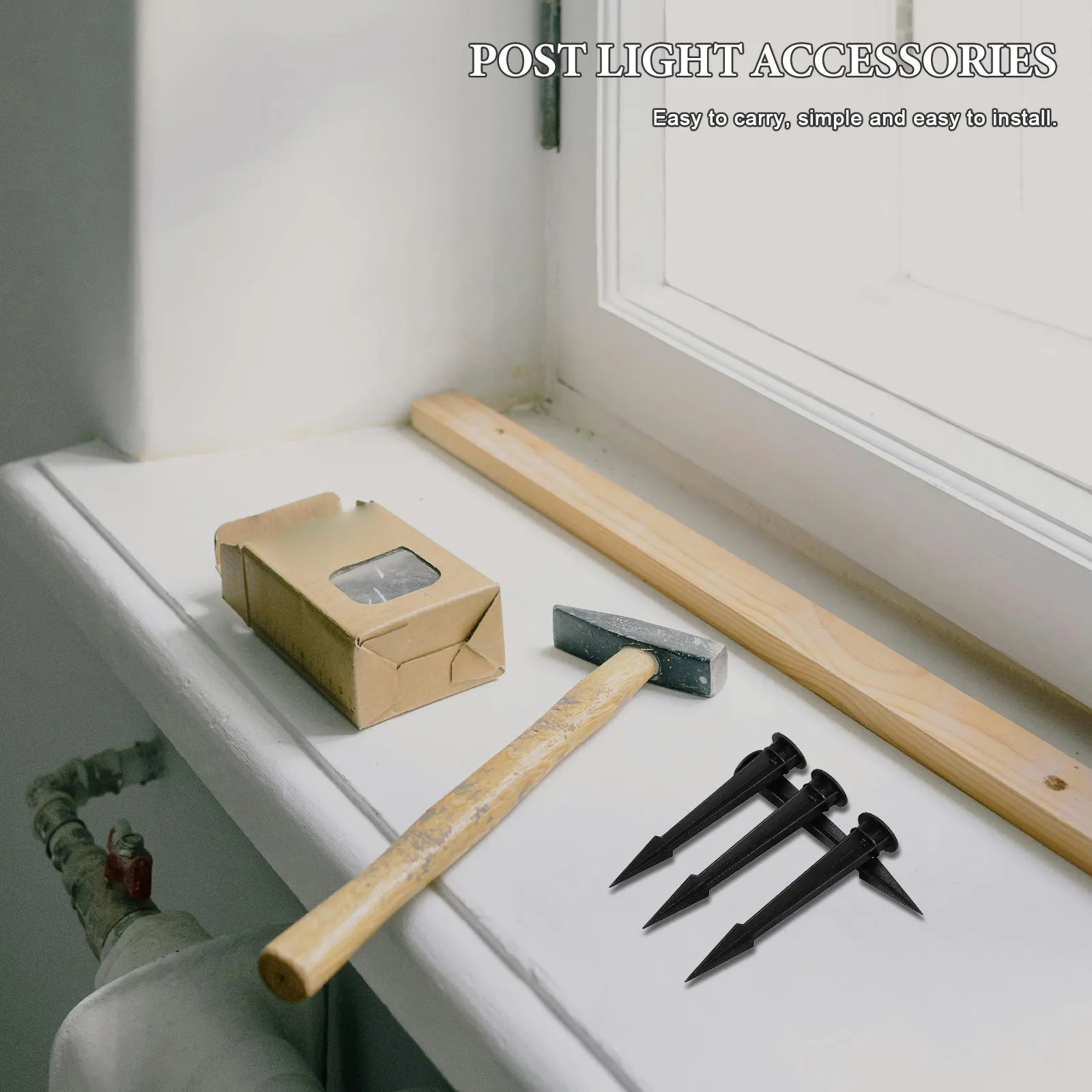 

Комплект из 4 прочных солнечных светильников на колышках для дорожек, сада, устойчивых к погодным условиям, многоразовых, для наружного использования