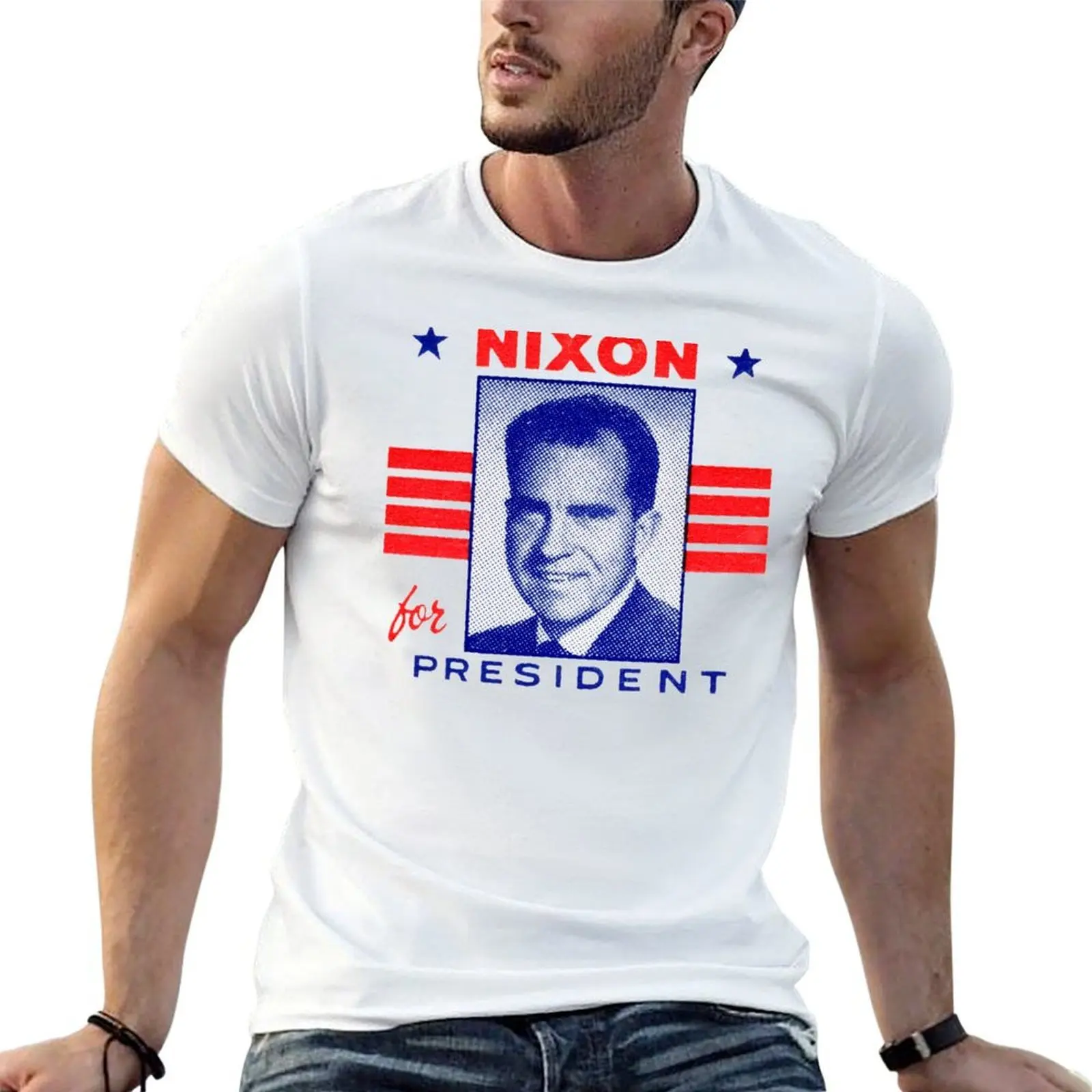 

1960 cotton Nixon 100 shirts t cotton quality man for shirt for President t T-Shirt t shirts for men man high percent
