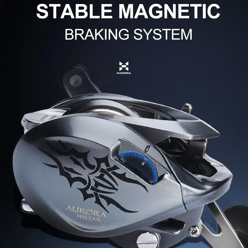 Удочка HISTAR-Aurora Metal Version, длинная ручка, высокое соотношение 7,3:1, 11 + 1, Япония, NMB, BB, тяга мощности 8 кг, соляная вода